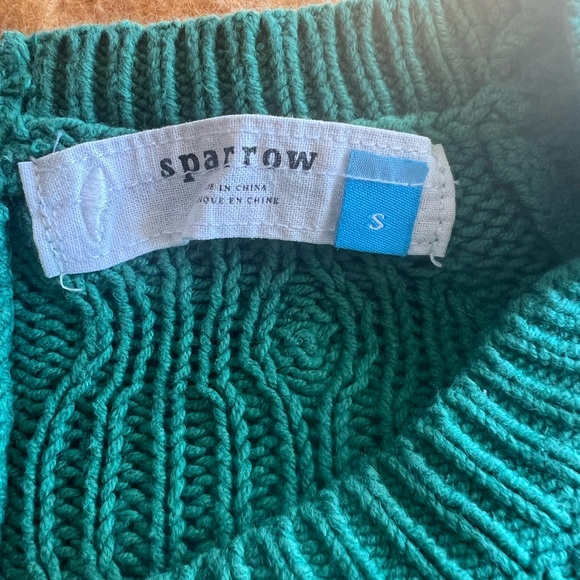 Sparrow | Green Cable Knit Sweater - Picture 2 of 7
